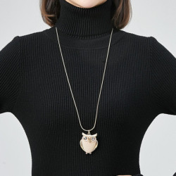 Orit - Sautoir argenté bleu