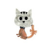 Quelia - Broche chat beige