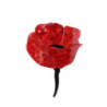 Querida - Broche rose rouge