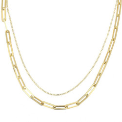 Ulianna - Collier Acier doré