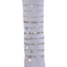 Unice - Lot de 10 bracelets Acier argenté blanc