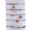 Unice - Lot de 10 bracelets Acier argenté multicolore