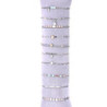 Urielle - Lot de 10 bracelets Acier argenté blanc
