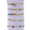 Urielle - Lot de 10 bracelets Acier doré multicolore