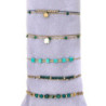 Urielle - Lot de 10 bracelets Acier doré vert