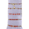 Urielle - Lot de 10 bracelets Acier doré rouge