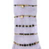 Urielle - Lot de 10 bracelets Acier doré noir