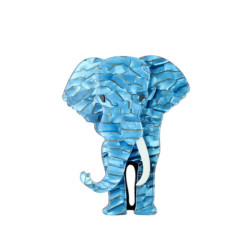 Pauli - Broche épingle bleu