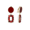Wulan - Boucle d'oreille clip rouge