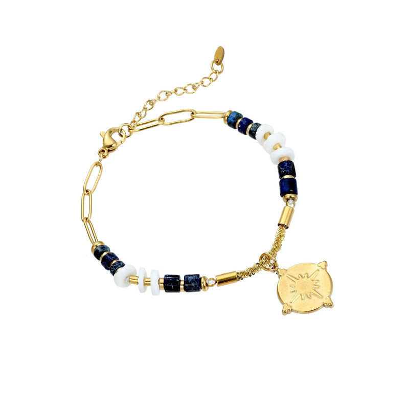 Urmi - Bracelet acier bleu