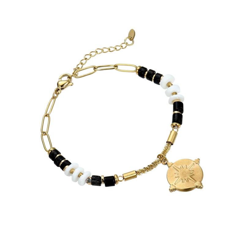 Urmi - Bracelet acier noir