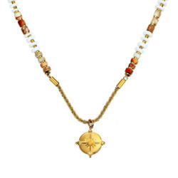 Urmi - Collier acier choco