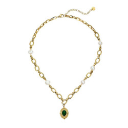 Usagi - Collier acier dorée