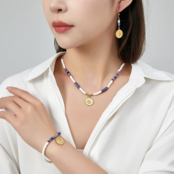 Usha - Collier acier orange