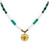 Usha - Collier acier turquoise