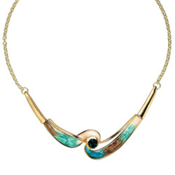 Abelia - Collier marron bleu