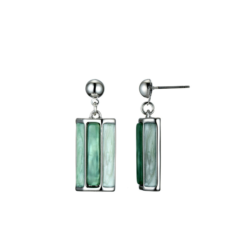 Ayette - Boucle d'oreille verte