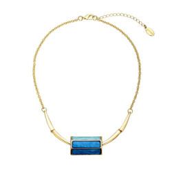 Ayette - Collier doré bleu