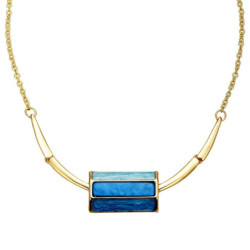 Ayette - Collier doré bleu