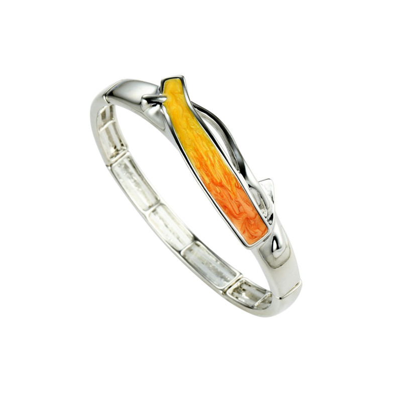Aouane - Bracelet élastique jaune orange