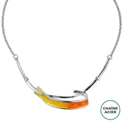 Aouane - Collier jaune orange