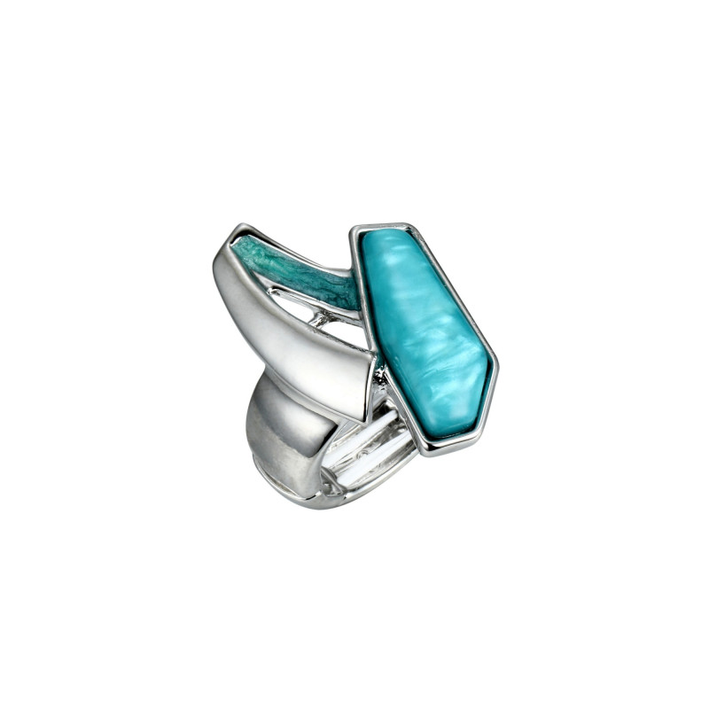 Ardane - Bague élastique bleue canard