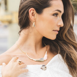 Ardane - Boucle d'oreille dormeuse bleue marine