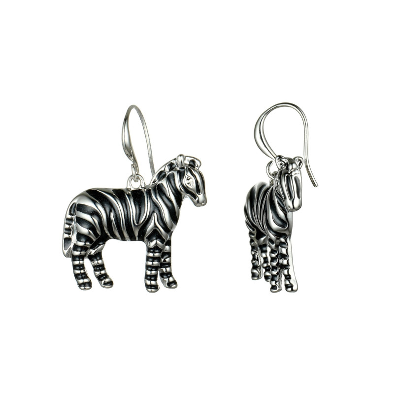 Odda - Boucle d'oreille crochet argentée