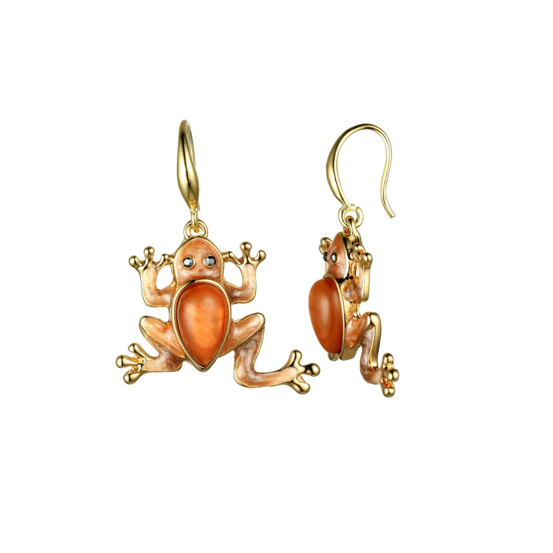 Odelia - Boucle d'oreille crochet dorée