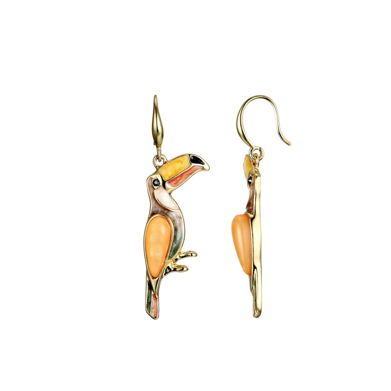 Oneida - Boucle d'oreille crochet choco