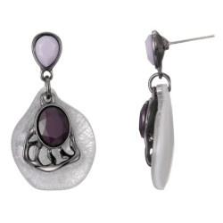 Olivia - Boucles d'oreilles tige gris