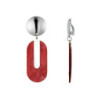 Farha - Boucle d'oreille clip rouge