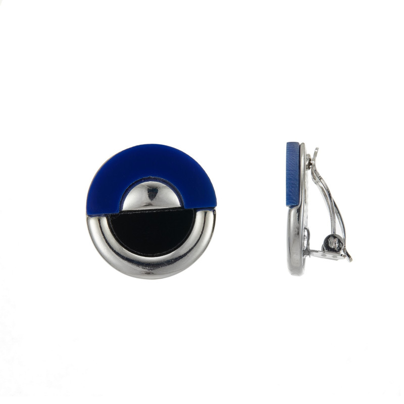 Fidda - Boucle d'oreille clip bleue