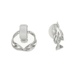 Janade - Boucle d'oreille clip argentée