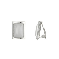 Jasna - Boucle d'oreille clip argentée