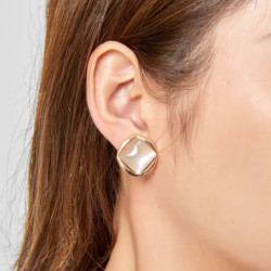 Jessy - Boucle d'oreille clip argentée