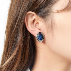 Wathika - Boucle d'oreille clip blanche