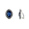 Wathika - Boucle d'oreille clip bleue