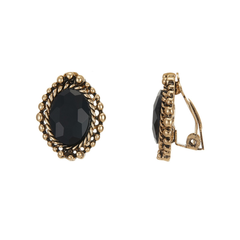 Wathika - Boucle d'oreille clip noire