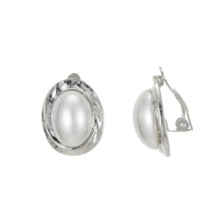 Sandy - Boucle d'oreille clip argentée