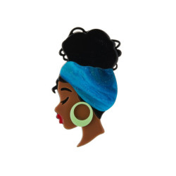 Qwara - Broche épingle bleue