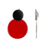Fataha - Boucle d'oreille clip rouge