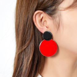 Fataha - Boucle d'oreille clip jaune