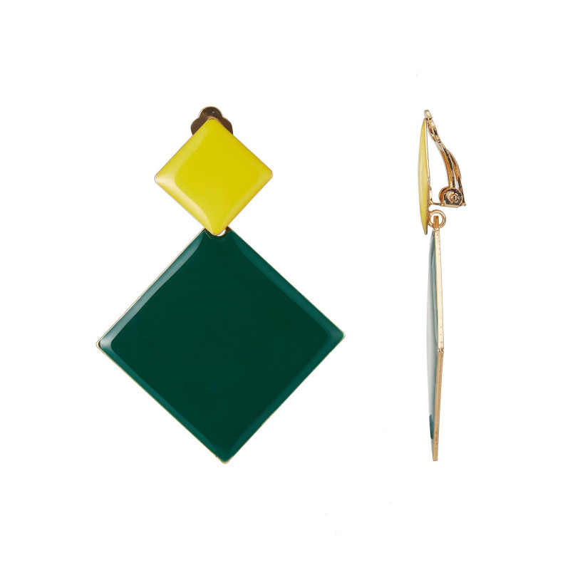 Fawara - Boucle d'oreille clip verte