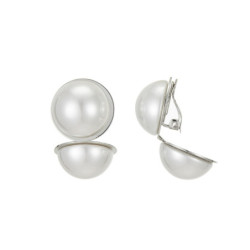 Soline - Boucle d'oreille clip argentée