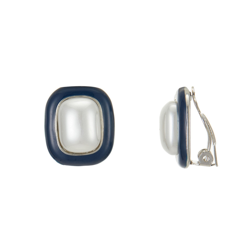 Soutlana - Boucle d'oreille clip bleue