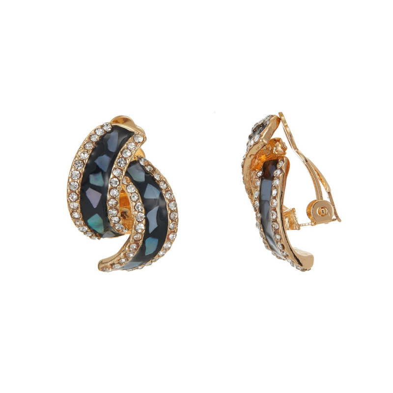 Wilda - Boucle d'oreille clip noire