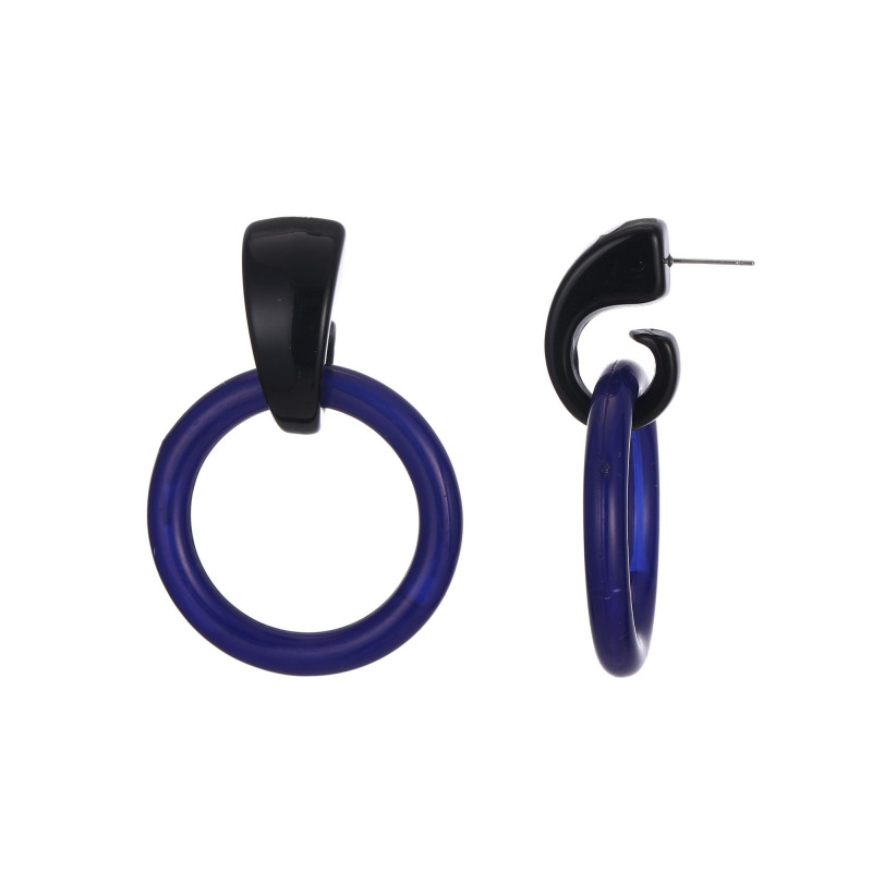 Abeda - Boucle d'oreille tige bleue