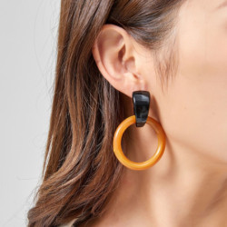 Abeda - Boucle d'oreille tige violette