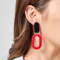 Adalgis - Boucle d'oreille clip jaune